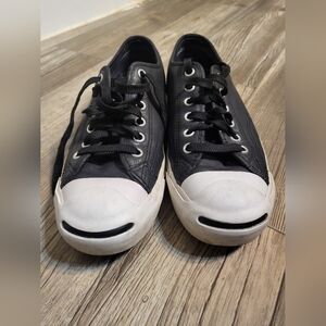 Jack Purcell All Star Converse Leather Black and White Sneakers